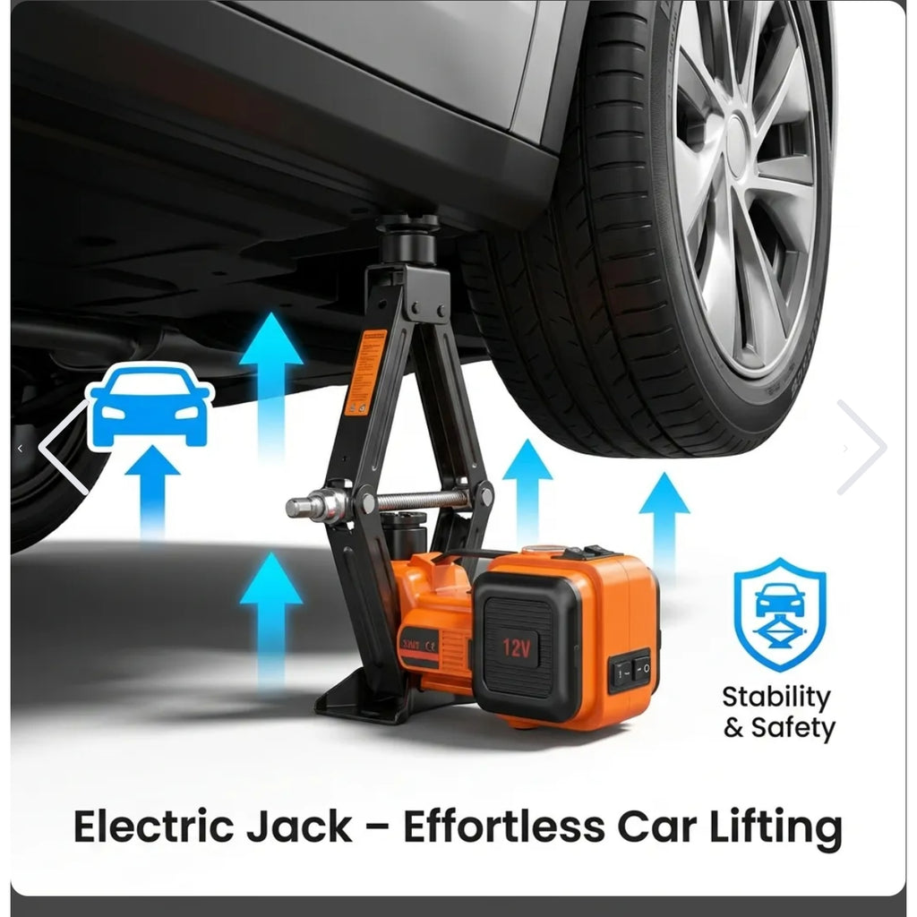 ELECTRIC JACK + TIRE INFLATOR + TIRE WRENCH